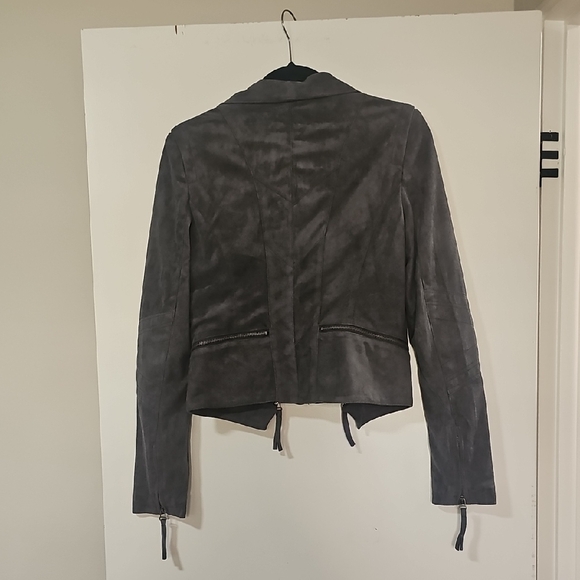 Lulu's Charcoal Leather Jacket - Picture 3 of 4
